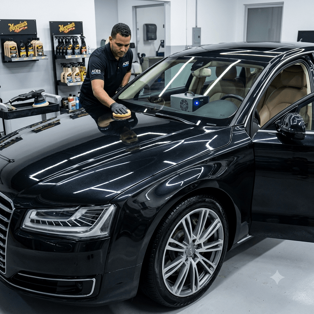 ¡Restaura el brillo impecable y protege tu vehículo al máximo! Paga RD$4,399 en vez de RD$5,500 por lavado exclusive en Aces Carwash