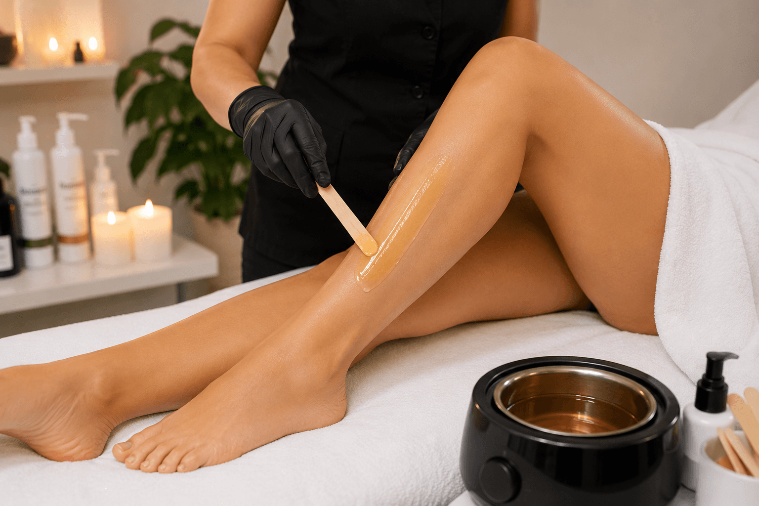 ¡Luce unas piernas suaves y libres de vello! Paga RD$999 en vez de RD$1,500 por depilación de piernas completas con cera caliente en D Shamil Masoterapia