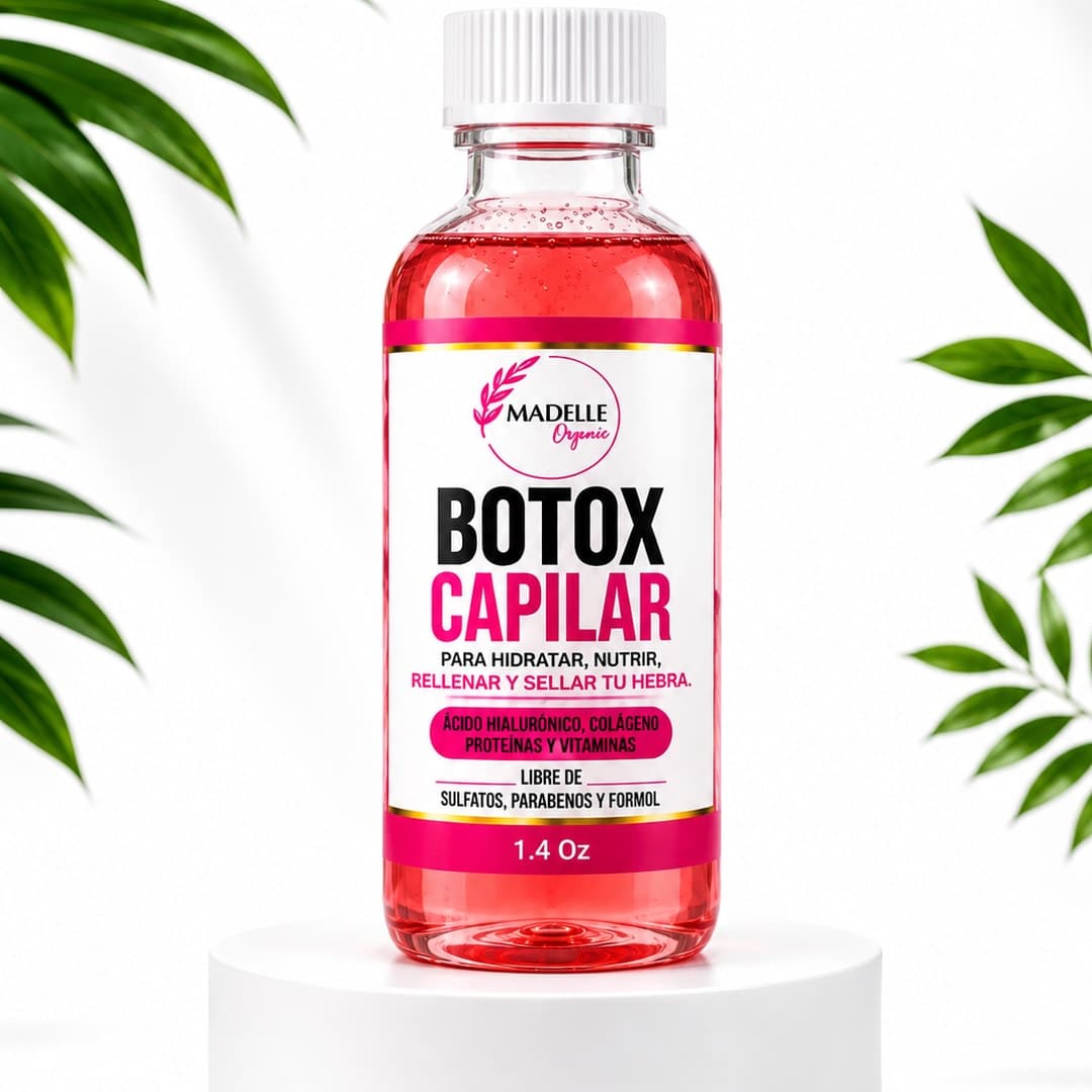 ¡Luce un cabello más hidratado, brillante y sin frizz! Paga RD$589 en vez de RD$880 por Botox Capilar de 1.4 Oz en Madelle Organic — imagen 1