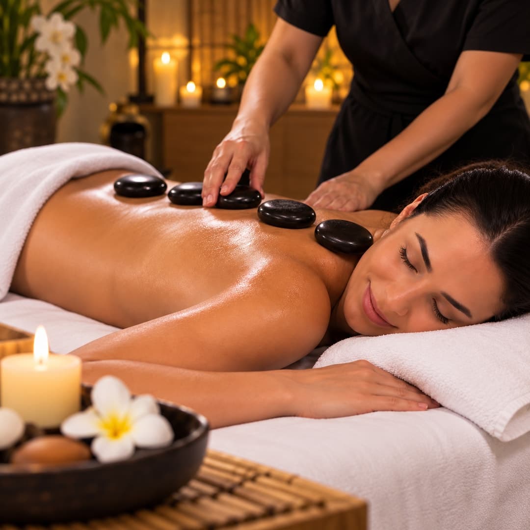 ¡Regálate 60 minutos de relajación y bienestar! Paga RD$1,699 en vez de RD$2,500 por Masaje de Cuerpo Completo + Piedras Calientes en Solencia Massage & Spa