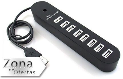 Conecta hasta varios USB simultáneamente! Paga RD$390 en vez de RD$800 por  una Regleta USB de 8 puertos en Zona de Ofertas. 